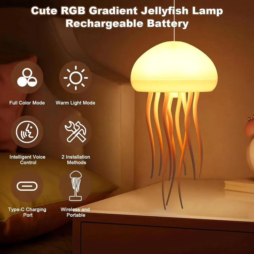 AquaLume Jellyfish Glow Ambiance Lamp