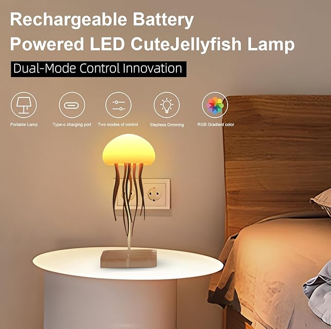 AquaLume Jellyfish Glow Ambiance Lamp